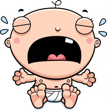 Çizgi film bebek çocuk ağlıyor