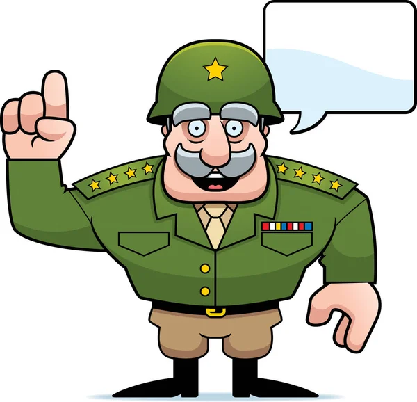 Caricature militaire Général Parler — Image vectorielle