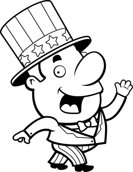 Cartoon patriottische Man — Stockvector