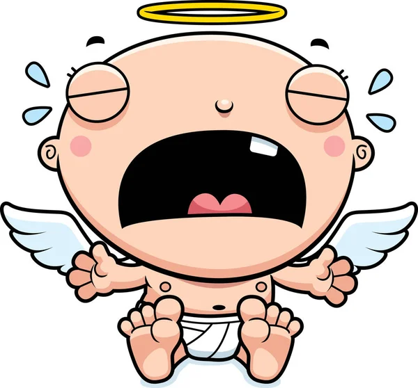 Kreskówka Baby Angel płacz — Wektor stockowy