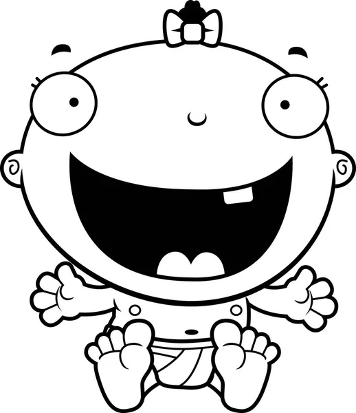 Niña aburrida animada | niña del dibujo animado — Vector de stock