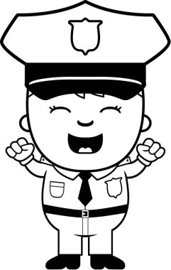 Polis memuru heyecanlı