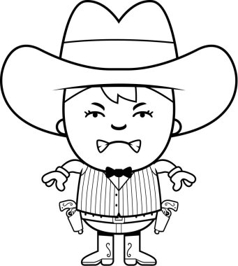 Kızgın çizgi film küçük Gunfighter