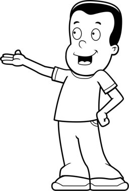 Çizgi film çocuk sunulması