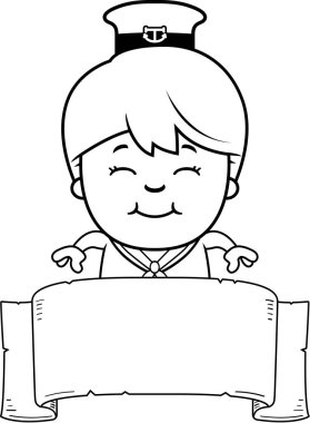 Çizgi film denizci afiş