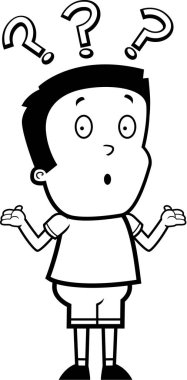 Çizgi film çocuk Shrugging