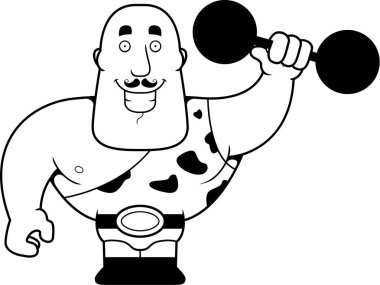 Çizgi film güçlü adam Dumbbell