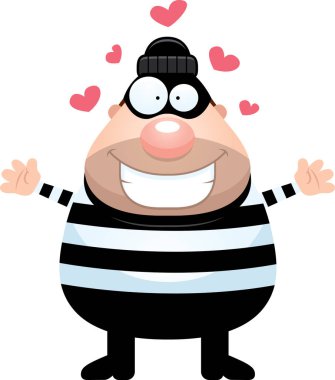 Çizgi film hırsız kucaklama