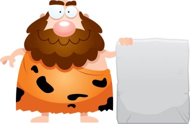 Çizgi film mağara adamı işaret