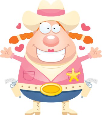 Çizgi film Şerif kucaklama