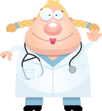 karikatür doktor sallayarak