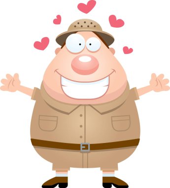 Çizgi film Explorer kucaklama