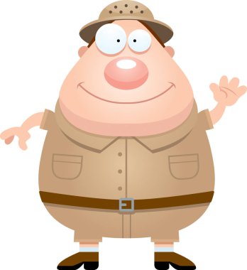 Çizgi film Explorer sallayarak