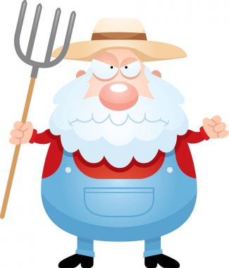 Kızgın çizgi film çiftçi