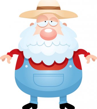 Üzgün çizgi film çiftçi