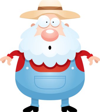 Sürpriz karikatür çiftçi