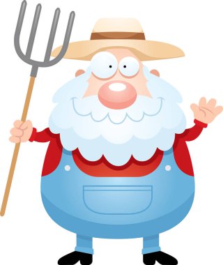 Sallayarak karikatür çiftçi