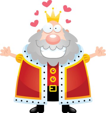 Çizgi film Kral kucaklama