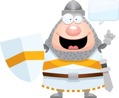 Konuşuyor karikatür Knight