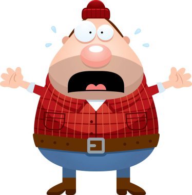 Korkmuş karikatür oduncu