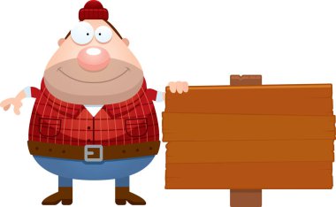 Çizgi film oduncu işareti