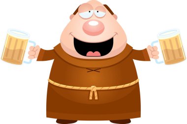 Çizgi film Monk bira içme