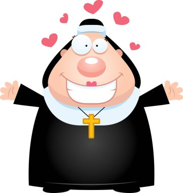 Cartoon Nun Hug