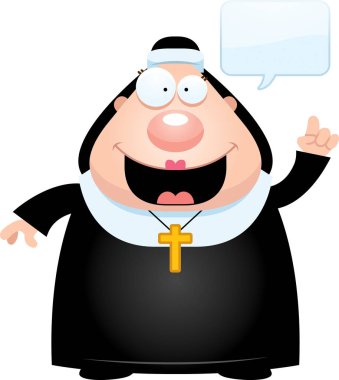 Konuşuyor karikatür Rahibe