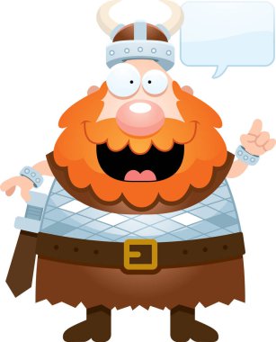 Konuşuyor karikatür Viking