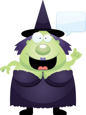 Konuşuyor karikatür cadı