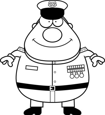 Mutlu karikatür Donanma Amiral