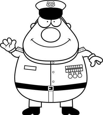 Karikatür Donanma Amiral sallayarak