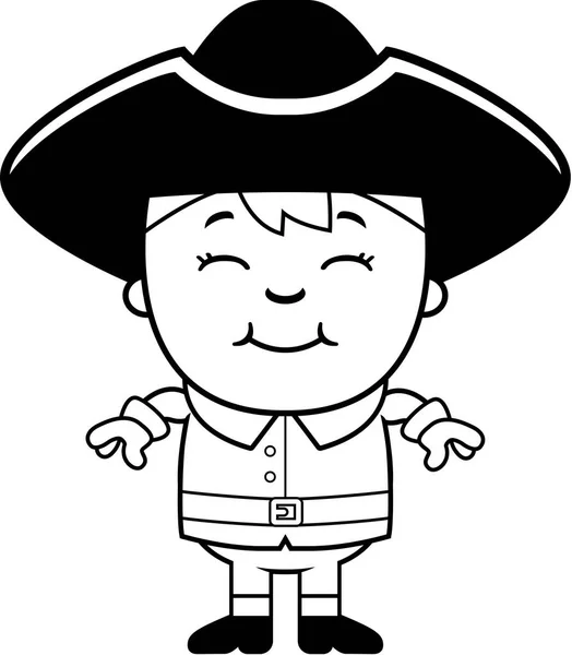 Caricatura Colonial Boy — Vector de stock