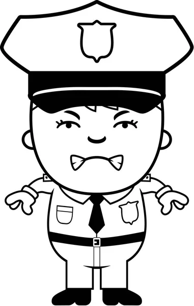 Oficial de policía enojado — Vector de stock