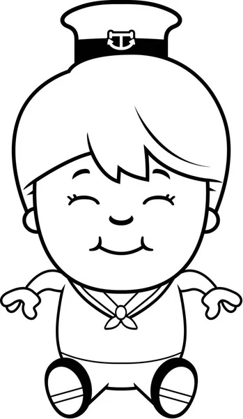 漫画セーラームーン座って — ストックベクタ