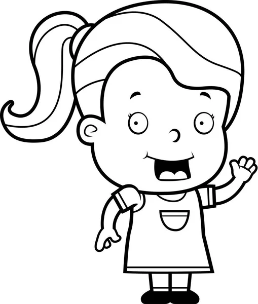 Dibujos animados niño saludando — Vector de stock