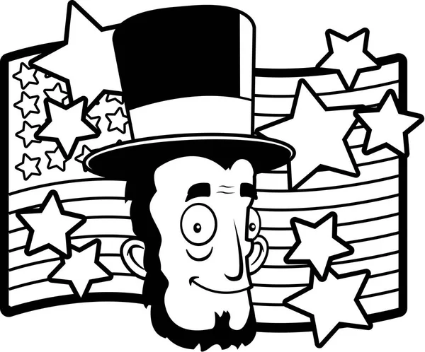 Cartone animato Abe Lincoln — Vettoriale Stock