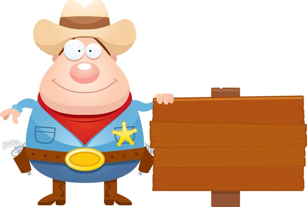 Kreslený šerif znamení — Stockový vektor