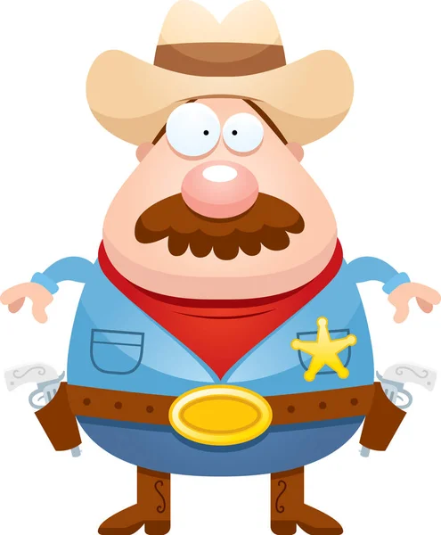 Rajzfilm Sheriff bajusz — Stock Vector