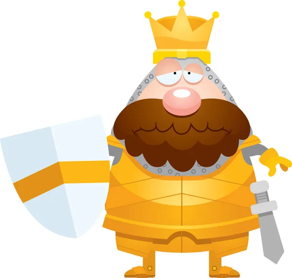 Triest Cartoon koning — Stockvector