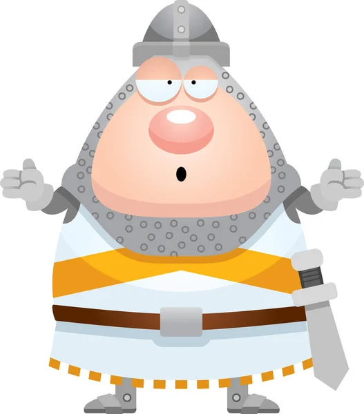 Verward Cartoon Knight — Stockvector