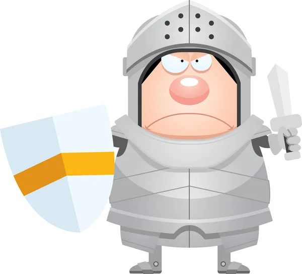 Angry Cartoon Knight — Stock Vector