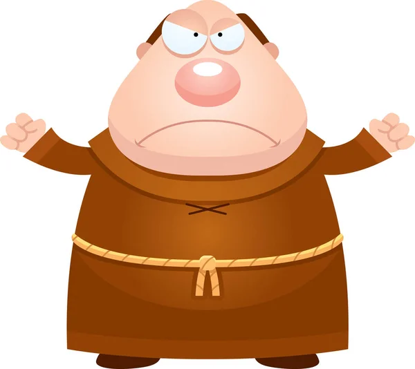 Злой мультфильм монах — стоковый вектор