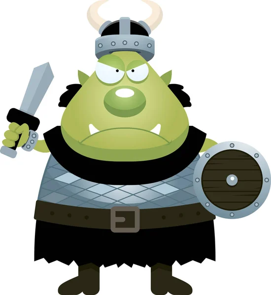 Orc bravo Cartoon —  Vetores de Stock