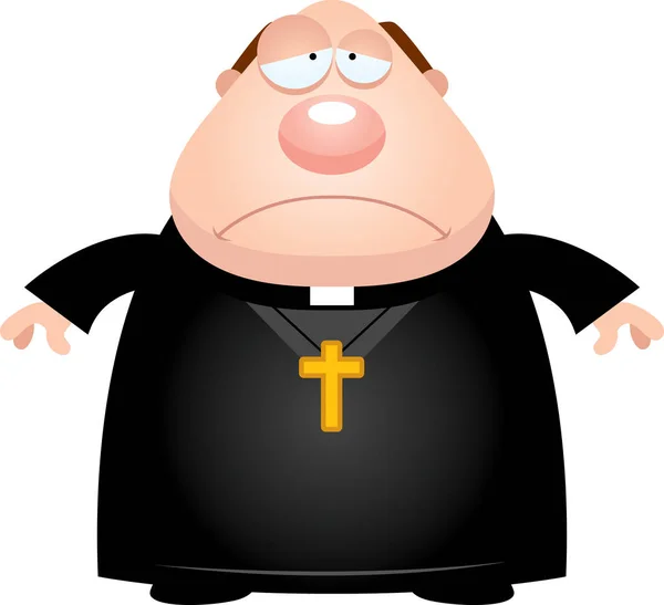 Sad Cartoon Priest — Vector de stoc