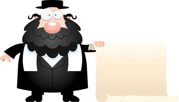 Cartoon Rabbi segno — Vettoriale Stock