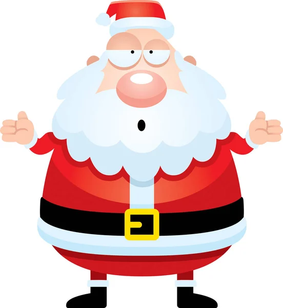 Confundido de dibujos animados Santa Claus — Vector de stock