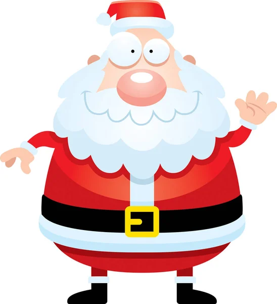 Cartoon Santa Claus zwaaien — Stockvector