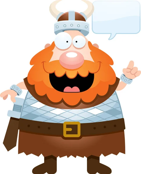 Cartoon Viking praten — Stockvector