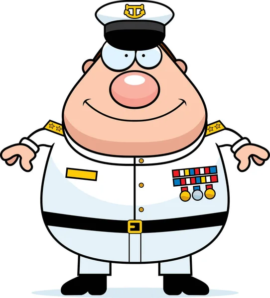 快乐卡通海军上将 — 图库矢量图片